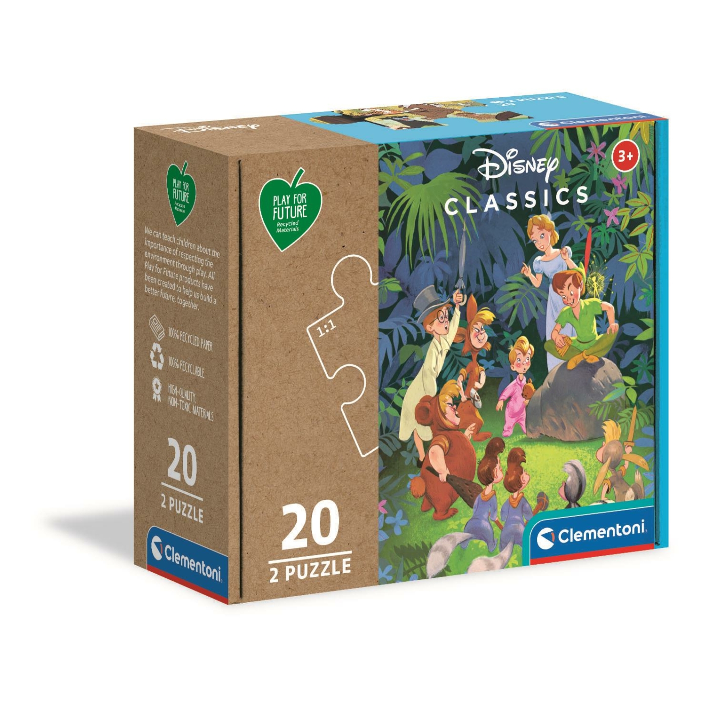 2x20 db-os Play for future puzzle - Dzsungel könyve, Pán péter