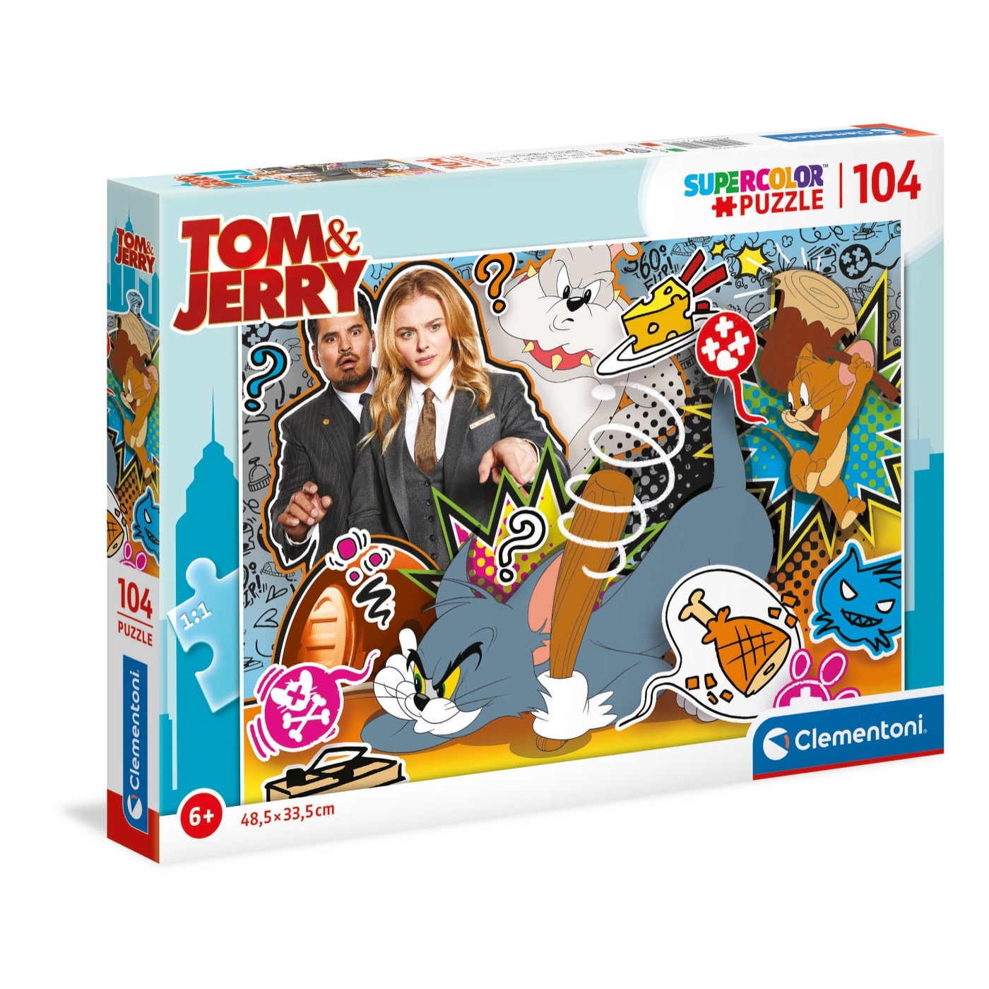 104 db-os SuperColor puzzle - Tom és Jerry