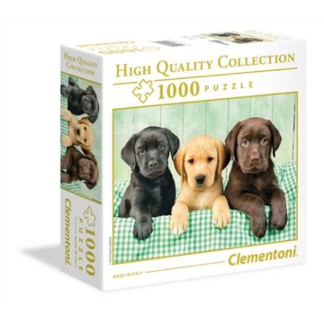1000 db-os High Quality Collection puzzle négyzet alakú dobozban - Labrador kölykök
