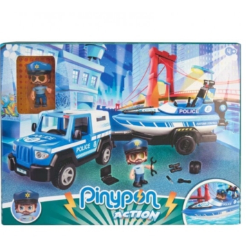 Pinypon Action - rendőrségi pick-up és motorcsónak